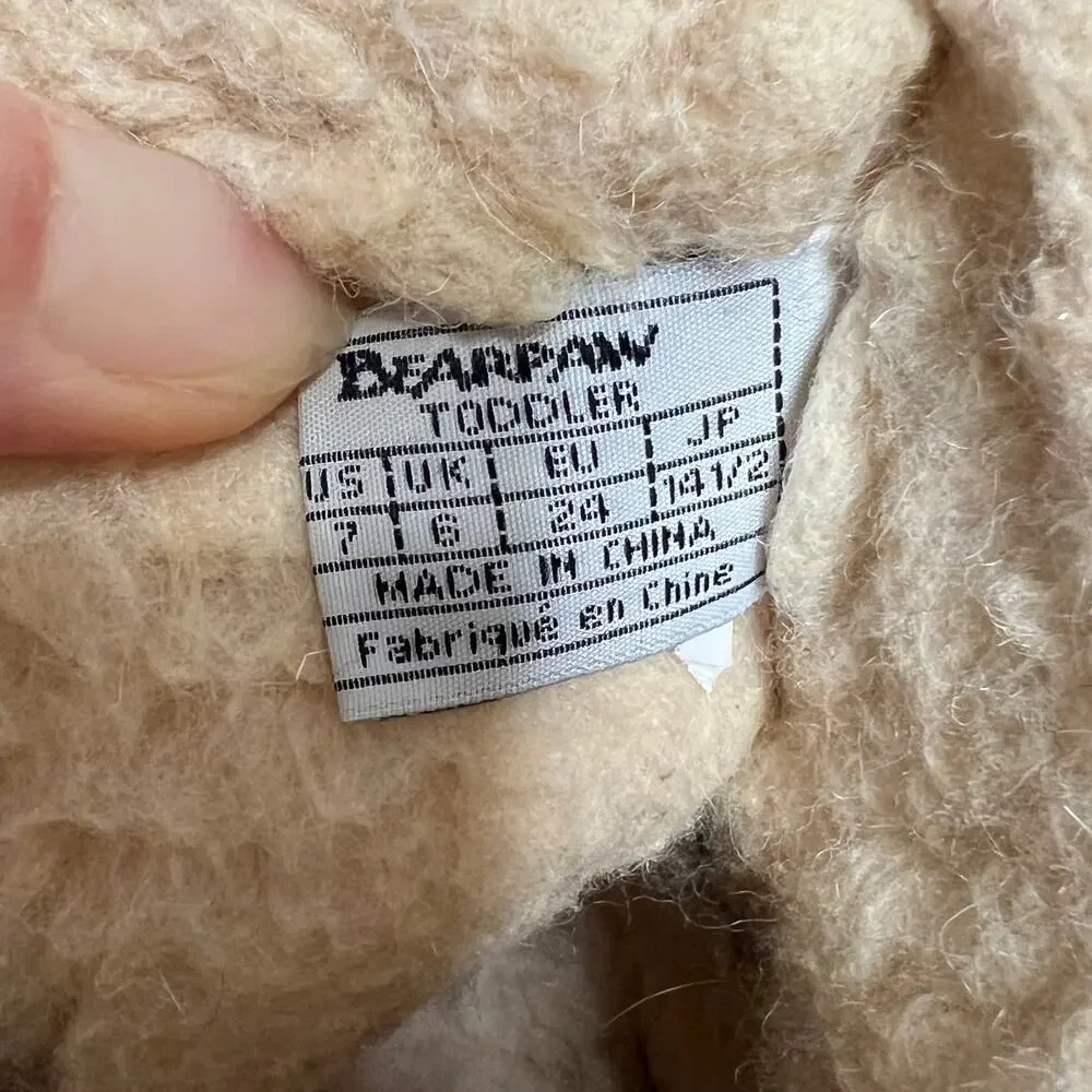 Bearpaw Toddler Suede Boots Size 7 Brown Zip Side Shearling Lined Winter